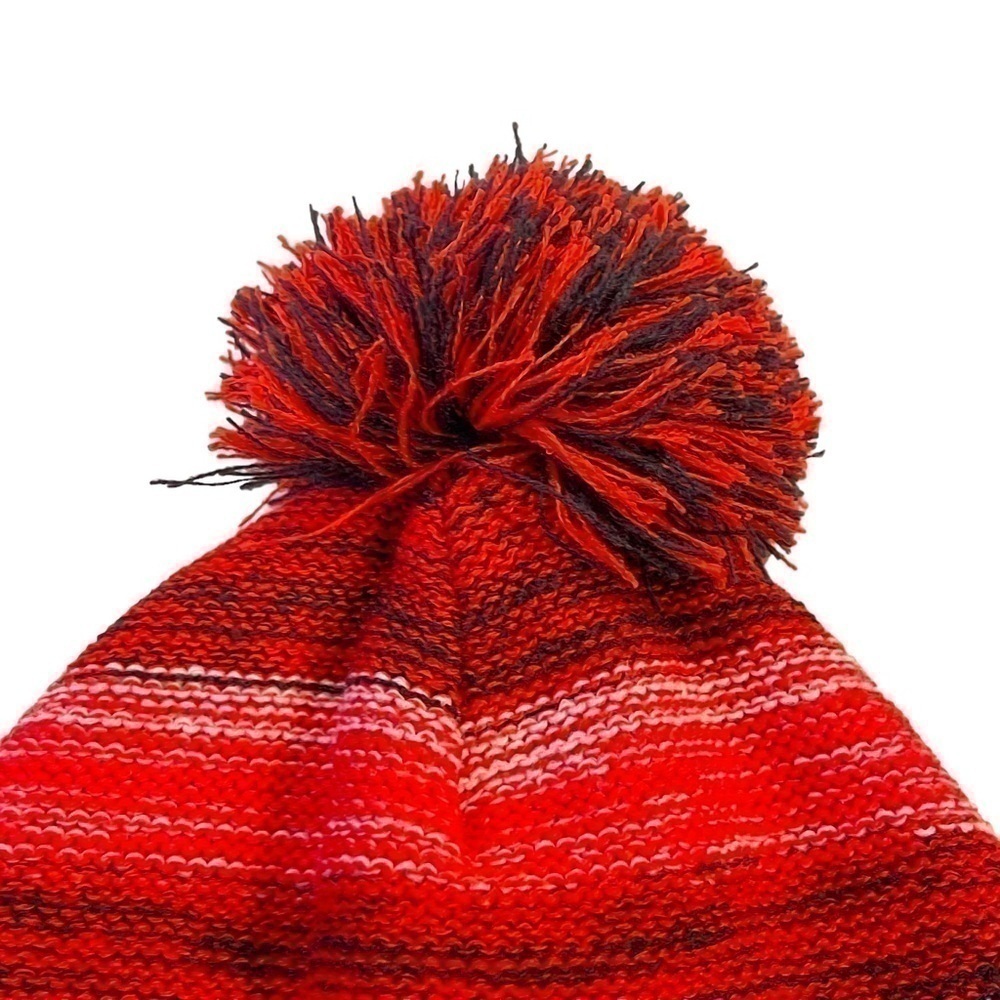 Chicago‎ Bulls Beanie Black Red NBA Basketball Logo Winter Pom Cozy Unisex NEW - Picture 4 of 9